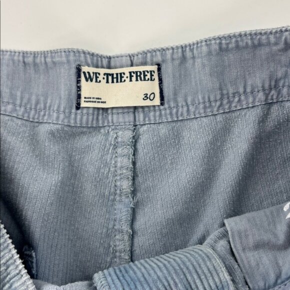 We The Free blue Osaka mid rise barrel Corduroy Jeans 30 - Picture 4 of 13